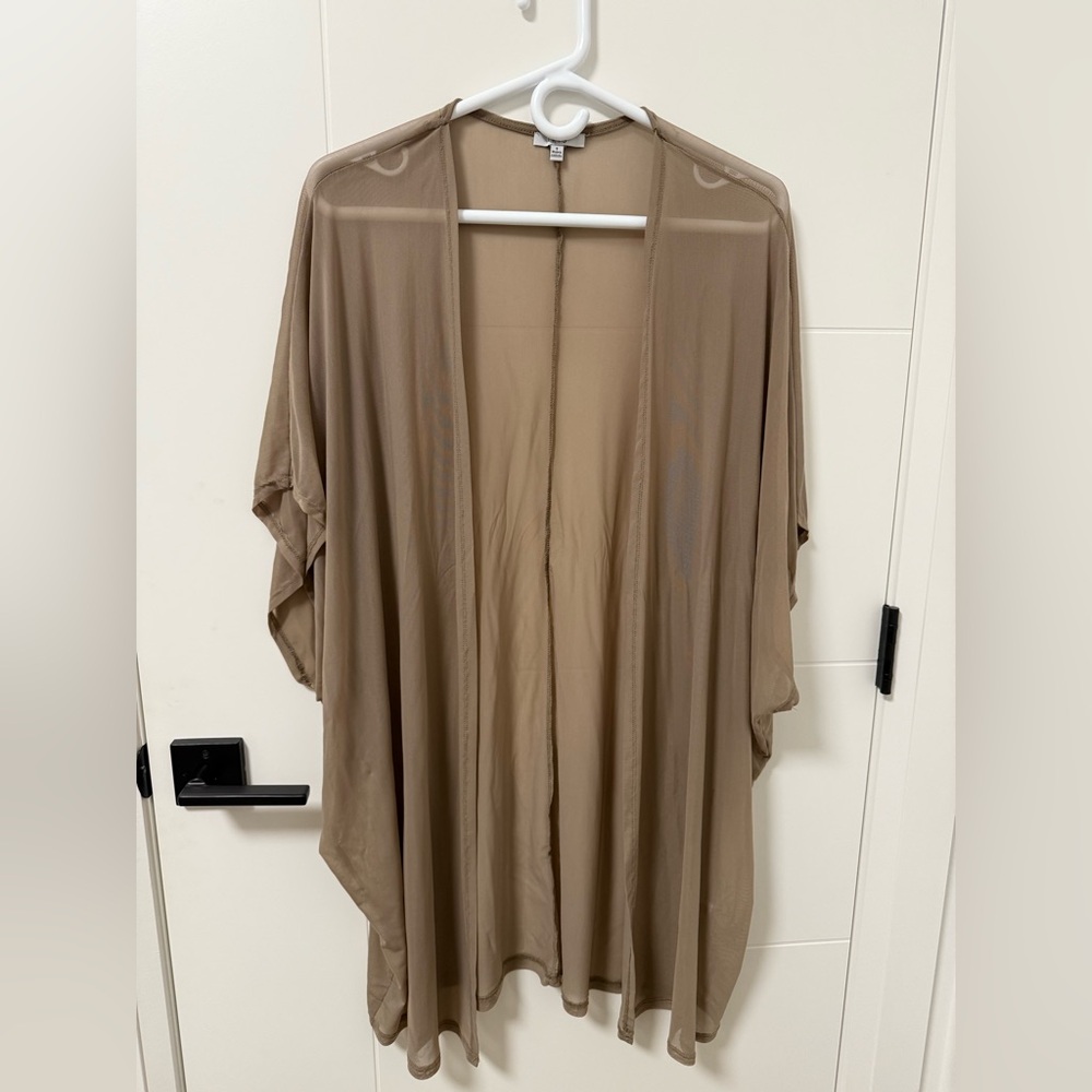 Sheer Tan Beach Coverup